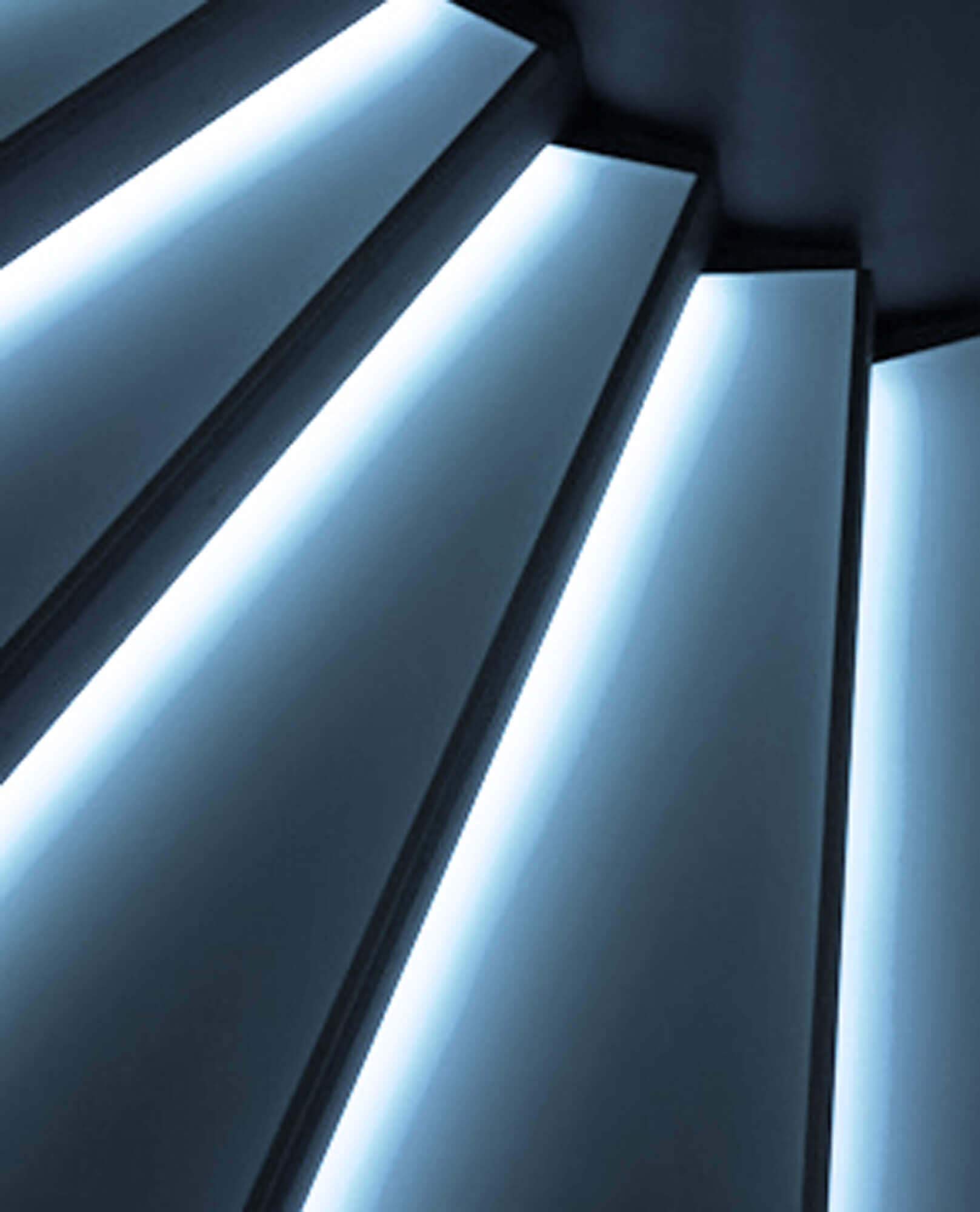 LED Escaleras Iluminación para interiores, Blanco Frío), para 1 hasta 15 Escaleras por 1 metro + 0,5 m conector | opcional con regulador