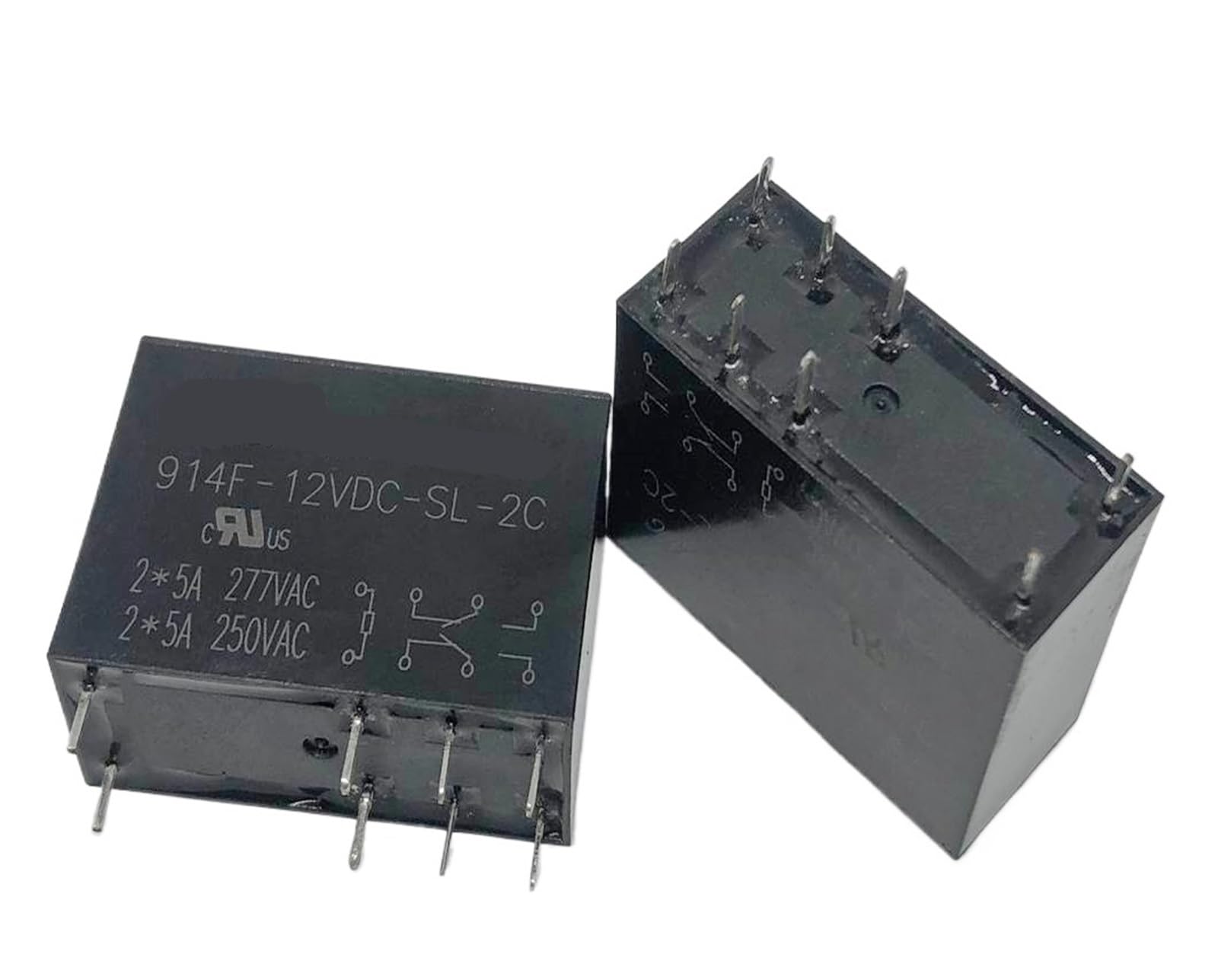 YZWRWRMKTB 1pc 914F-12VDC-SL-2C (14F2C-12V/24V-5A) Relay 8pins
