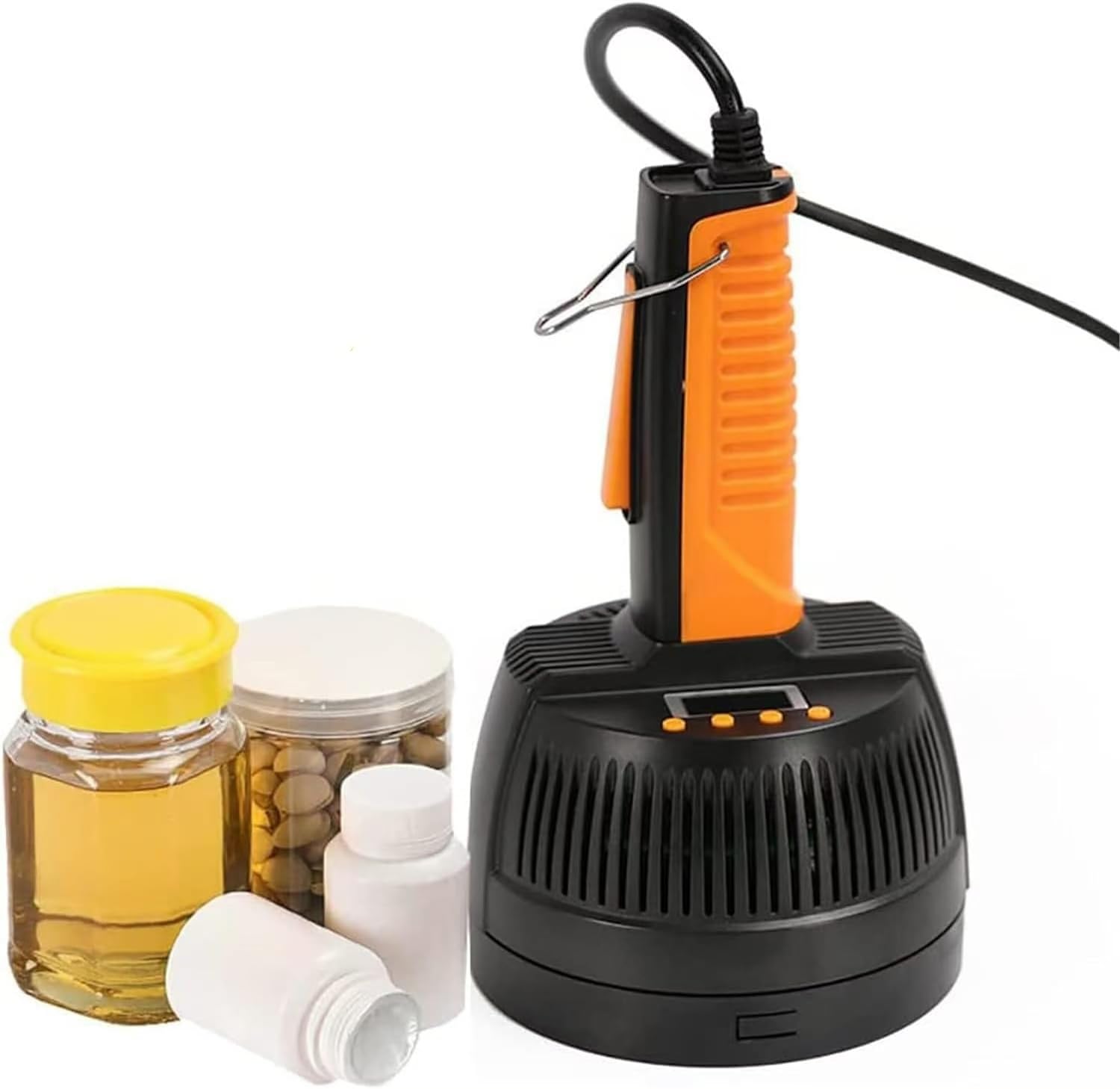 Sellador de inducción electromagnético para sellado de botellas de aluminio, 5 niveles de potencia, diámetro de tapa de 20-100 mm
