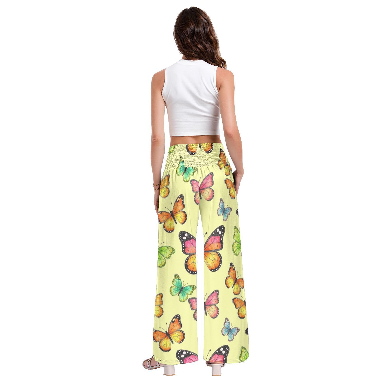 Butterfly Boho - Pantalones de yoga para mujer, ligeros, elásticos, informales, ropa de descanso