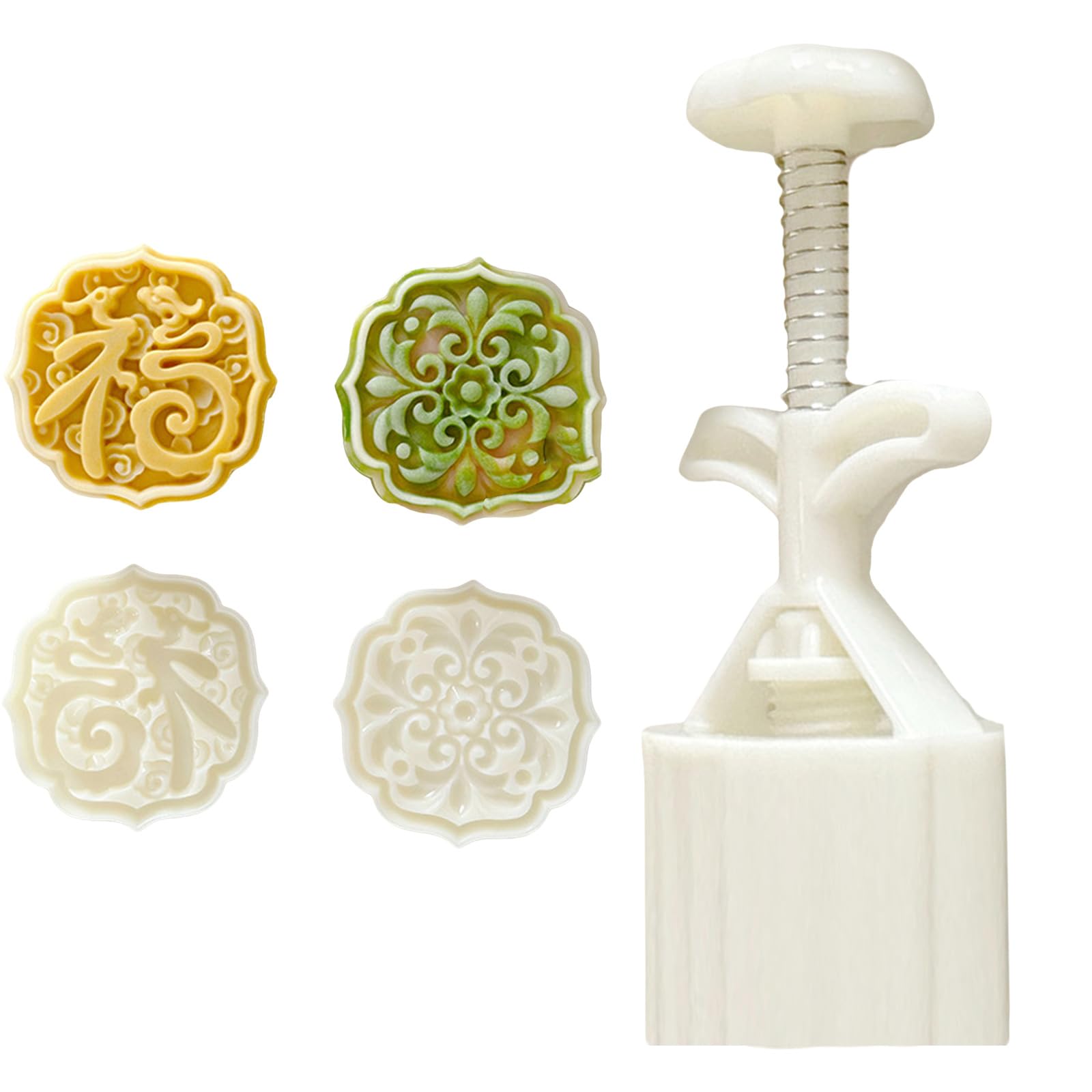 Zkhxhtg bakeware sets Traditional Chinese Molds Set Home Baking 75g Moulds with Elegant Pattern for Special Situation