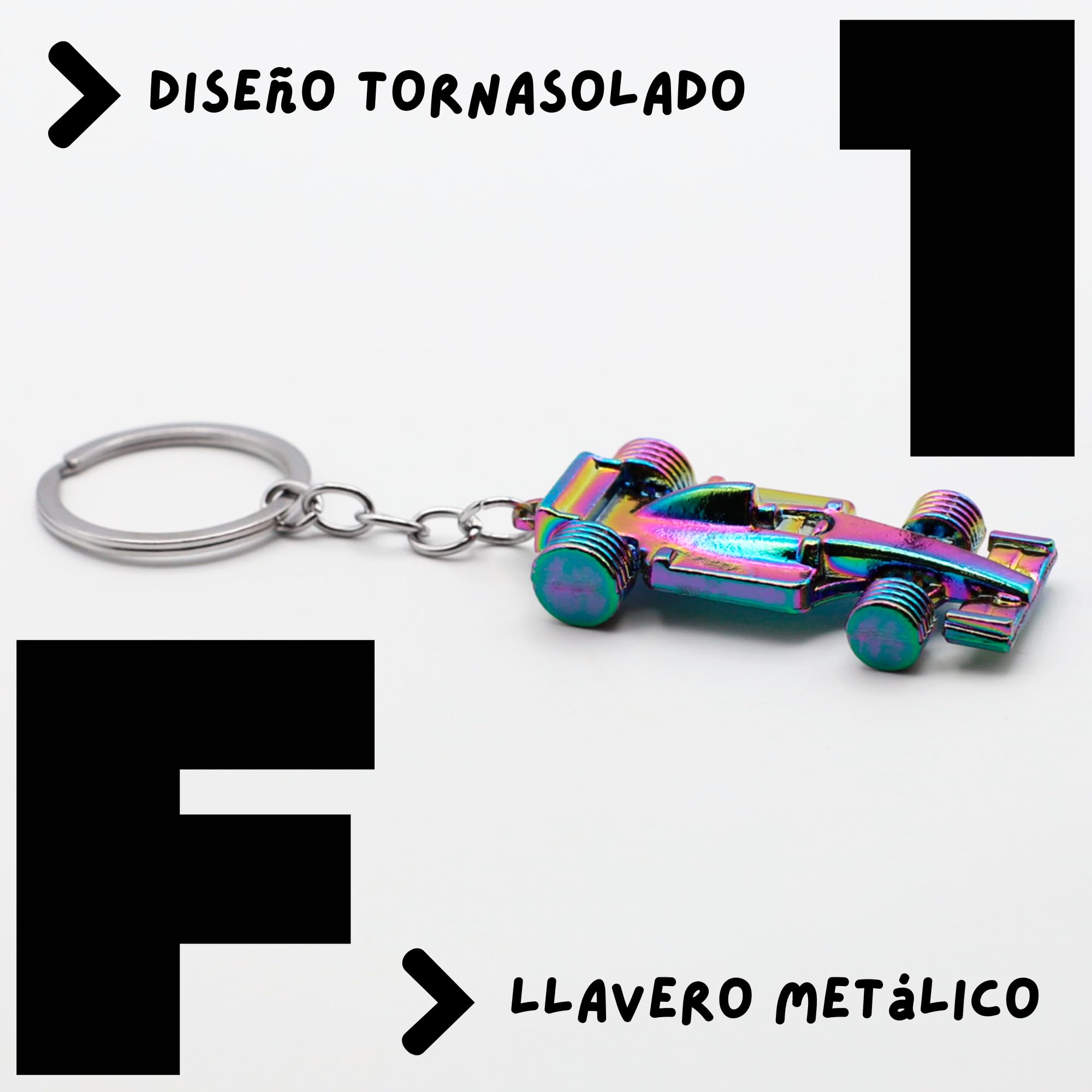 AUTOZOCO Llavero coche Formula 1 metálico, Llavero F1, Llavero automovilismo, Llavero coche de metal, Llavero coche de carreras, Llavero metálico de Fórmula 1 — view 5
