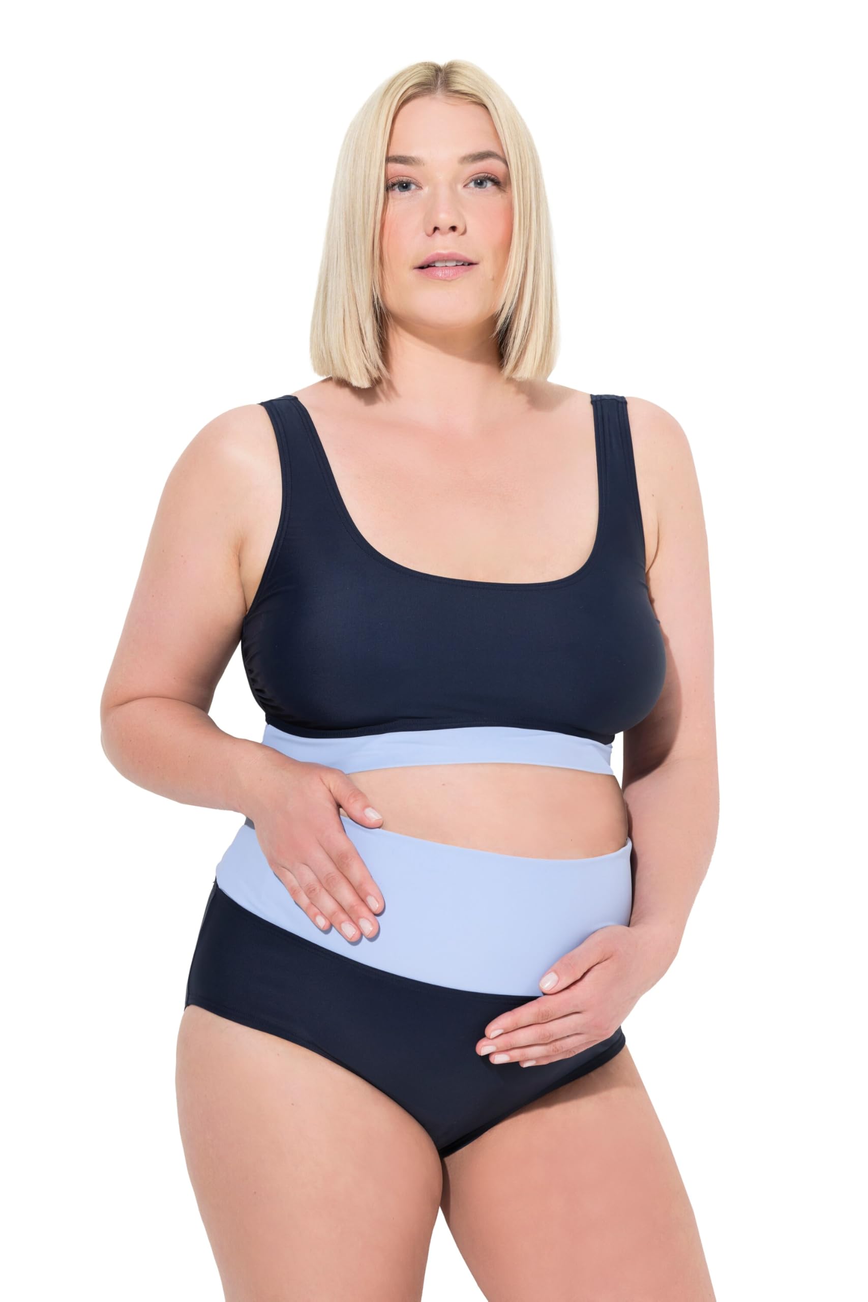 Ulla Popken Damen große Größen Übergrößen Plus Size Bikini, ohne Softcups, breiter Elastikbund 831626