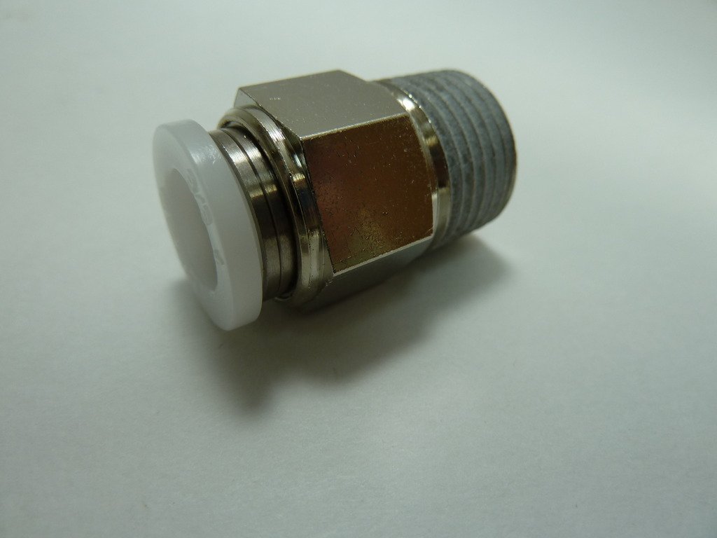 Mindman PC3/8-N3UT Pisco Fitting, Straight, 1/4 Tube Diameter, 1/8 Thread Size NPT