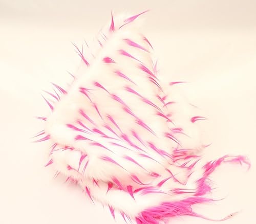 Miniatura 4 de Tela sintética de 2 tonos, piel sintética, color blanco, fucsia, 60 pulgadas de ancho, vendido por The Yard