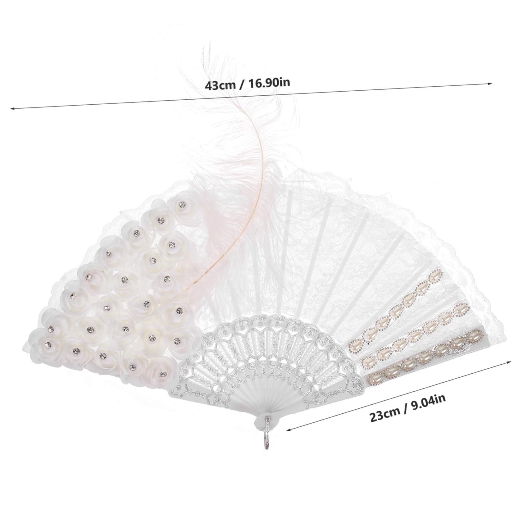 3stücke Braut-Fan Hochzeits-Fan Für Mit -Design Für Hochzeiten Geburtstagsfeiern Und Besondere Anlässe Tragbar Und Praktisch Als