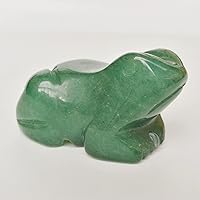 Vista 3 de 1 pieza de cristales de rana de aventurina verde natural y figuras de piedra curativa, 1.5 pulgadas talladas a mano con bolsillo para decoración