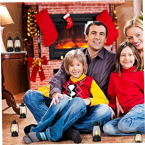 Lanternes noires décoratives haut de gamme avec bougie LED effet vacillant - 5