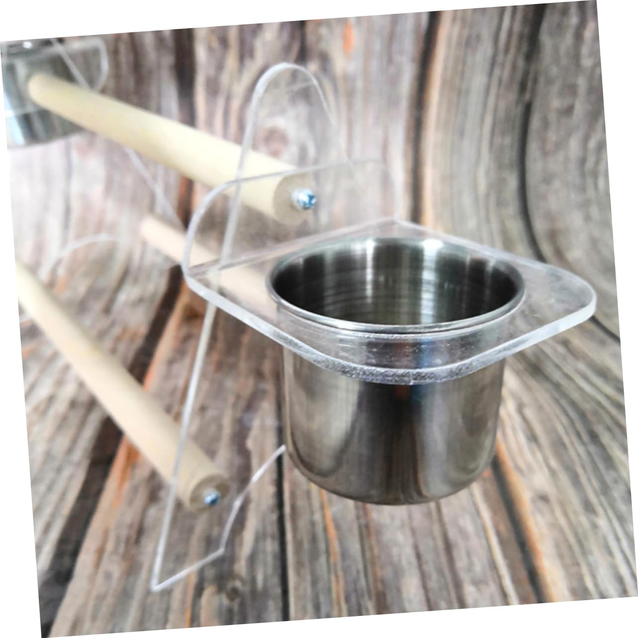 Hohopeti Accesorios para Loros Loro Suministros Percha De Acrílico Perca De Pájaro Tazón De Loro Alimentador De Aves Birdemia Percha De Pájaro Loro Juguetes Bambú Escritorio