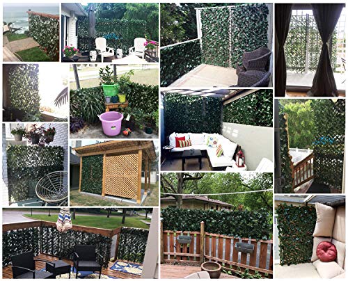 Garden Land ORTCI Expandable Fence Privacy Screen For Balcony Patio Outdoor,Decorative Faux Ivy Fencing Panel,Artificial Hedges (Single Sided Leaves)…… thumb #3