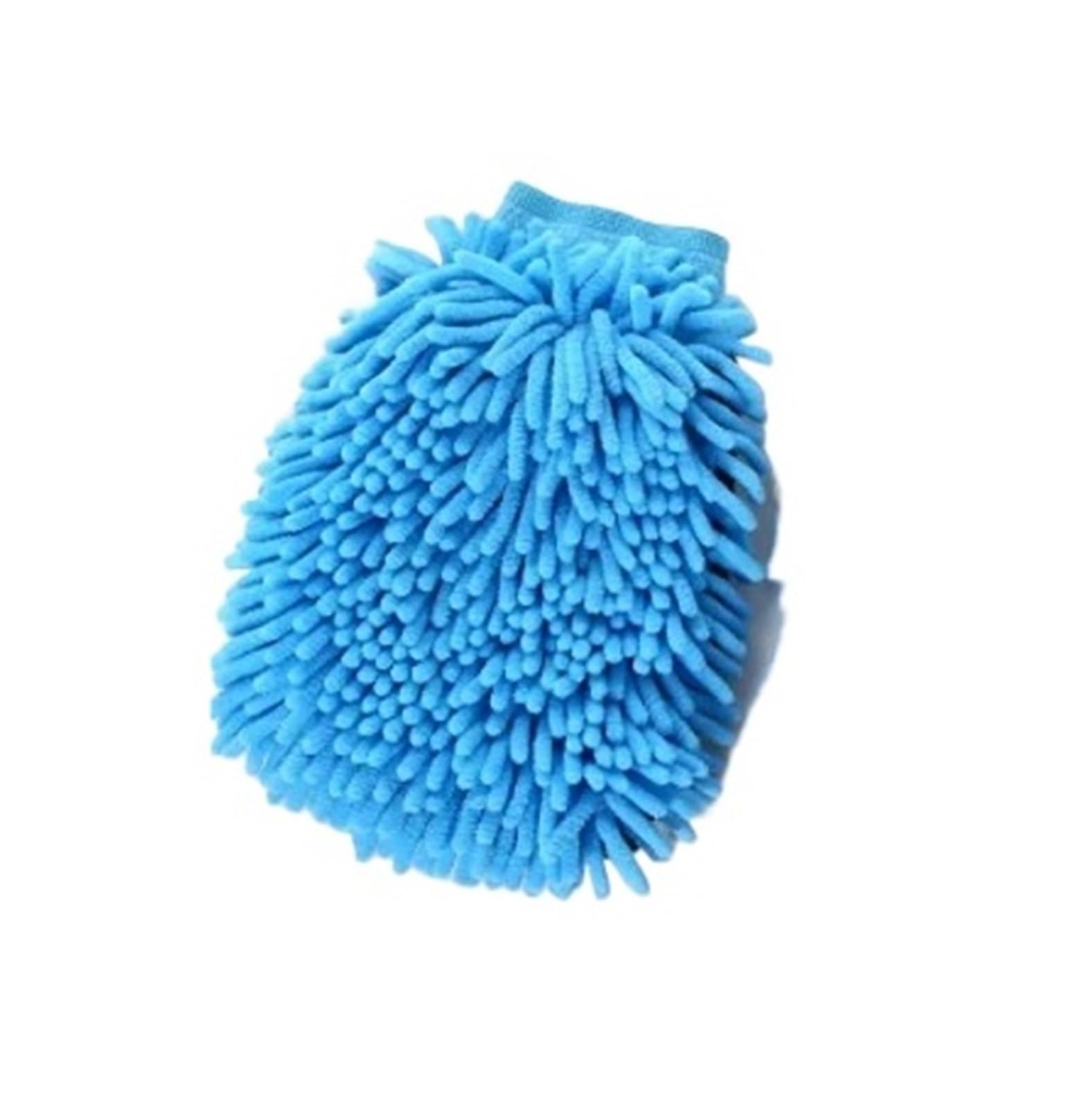 HEUchuan Fleece Car Wash Gloves Car Wash Gloves Coral Fleece Foaming Long Velvet Single-sided Double-sided Cleaning(Light blue)