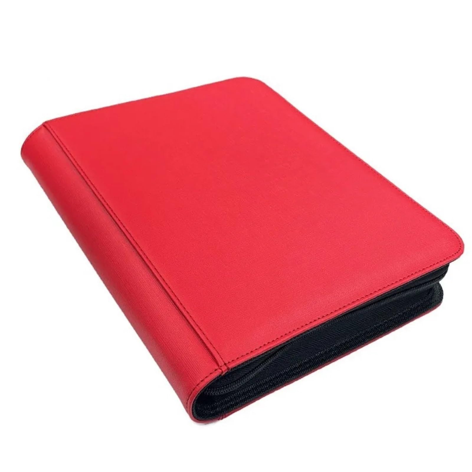 Practical PU Toploader Binder Toploaders Album Waterproof Game Card Cards for Football Sports Card(Red)