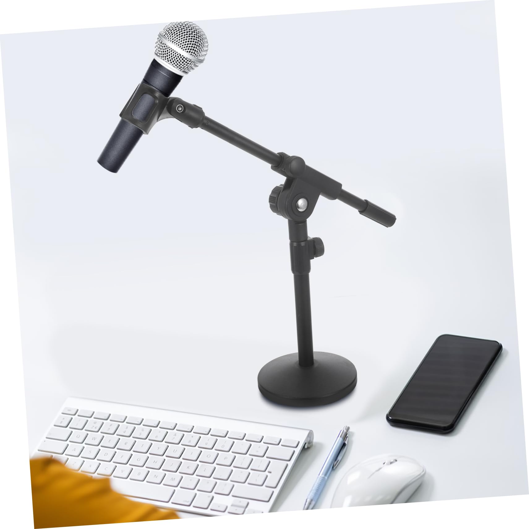 Zerodeko Support Microphone De Bureau Réglable Avec Base Métallique