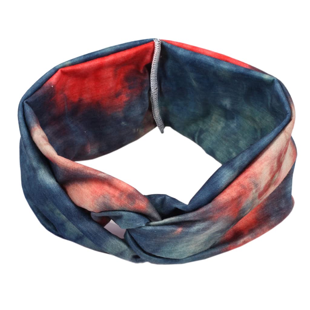 ELACUCOS Headbands for Women Criss Cross Boho Floal Style Head Bands for Women's Hair 4 Pack 1 Count (Pack of 4) Set10