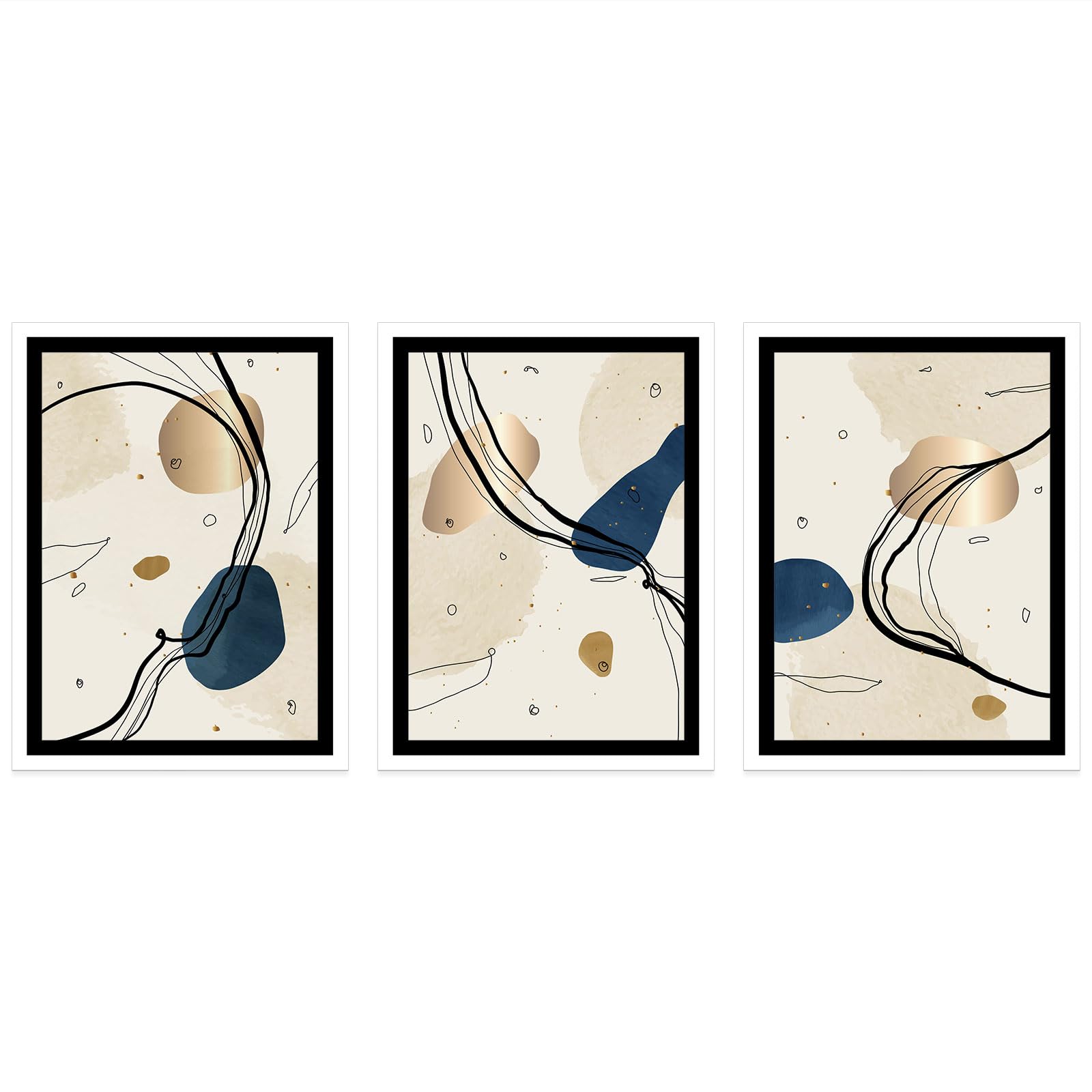 Lumalea - Zestaw 3 plakatów/plakatów Modern Triptyque - obraz na całej stronie, 3 plakaty, 50 x 70 cm