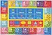 KC Cubs Playtime Collection Math Symbols, Numbers and Shapes Educational Learning Area Rug Carpet for Kids and Children Bedroom and Playroom (5' 0" x 6' 6")