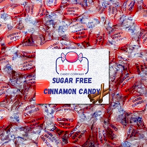 Sugar Free Cinnamon Disc Candy – 8 oz Bag | R.U.S. Candy Company | Spicy Sweet Sugarless Candy, Individually Wrapped, Low Carb, Keto & Diabetic Friendly
