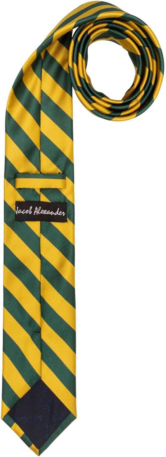 Jacob Alexander Stripe Woven Men's Slim 2.75" College Striped Tie - Image 2