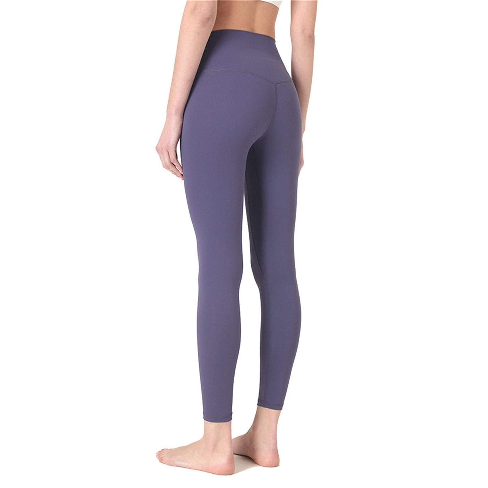 fitness legginsy damskie, Damskie Nagie uczucie Wysokiej talii Legginsy Legginsy Butt Lift Power Flex Slim Jogi Spodnie Aktywne Rajstopy Tummy Control Non See przez rozciągliwe sportowe legginsy do jo