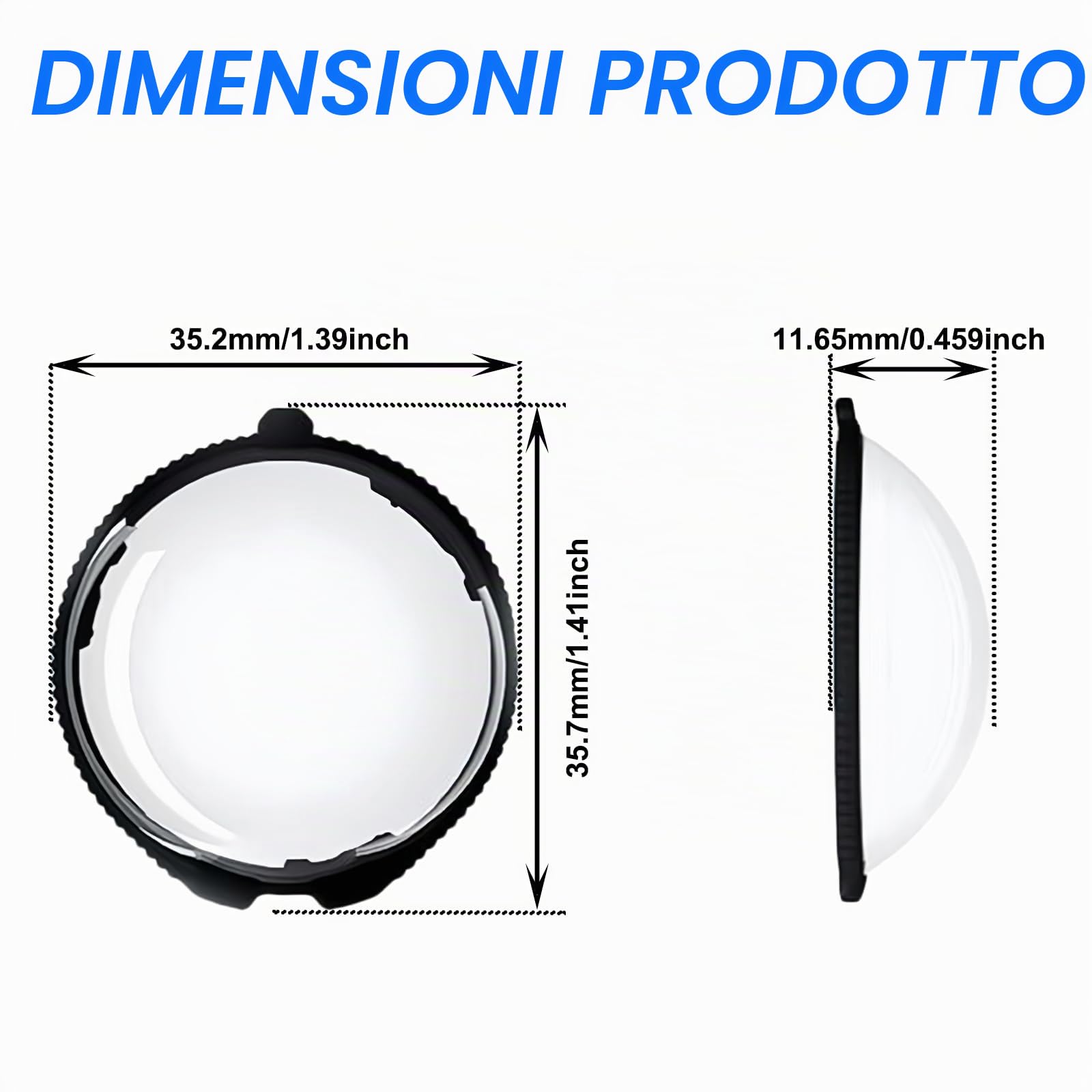 Insta 360 X5 Premium - Protezione per lenti in vetro temperato per accessori Insta360 X5 (vetro ottico)