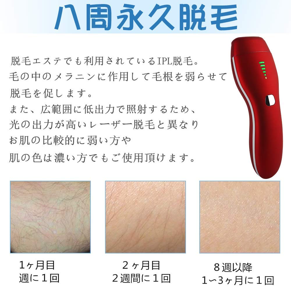 Amazon | Hatsubi光脱毛器 レディース メンズ わき 腕 背中 VIO 足 顔