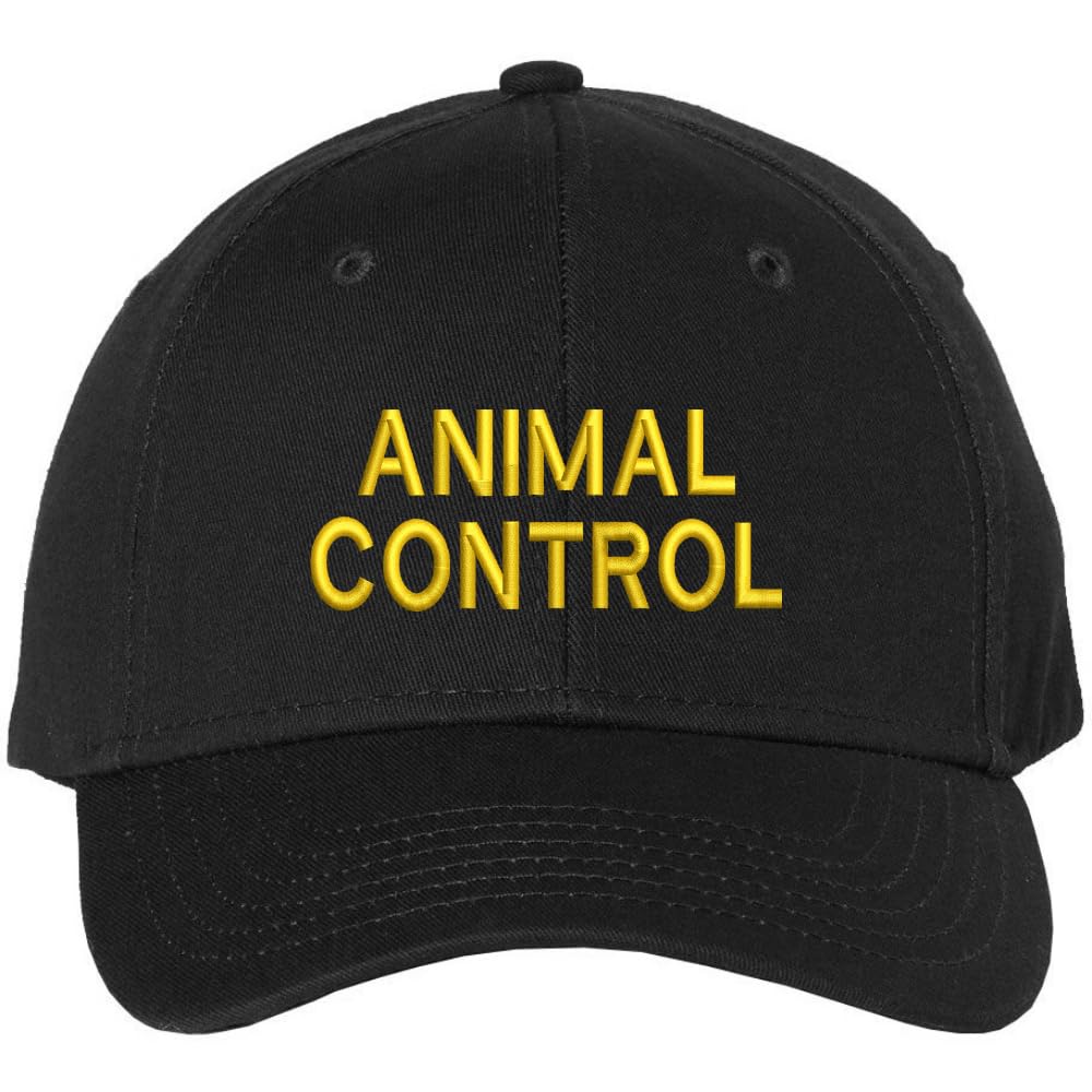 Black Animal Control Officer Hat Embroidered Unisex Aninmal Rescue Team Adjustable Professional Baseball Cap