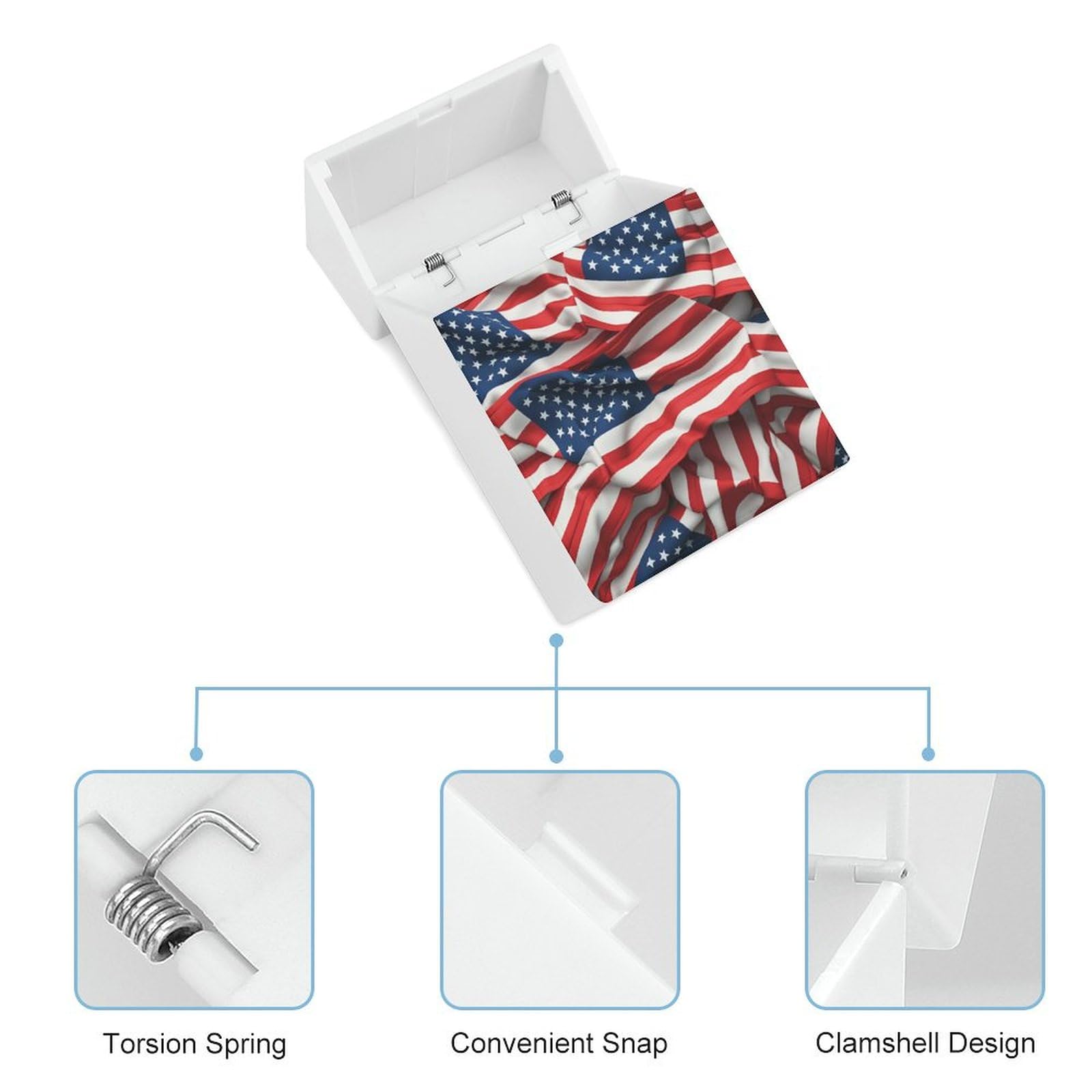 Amazon.com: USA Flag Cigarette Case for King Size Retro Holder Case with  Exquisite Carved Patterns Box 20 Regular Size Cigarettes : Health &  Household