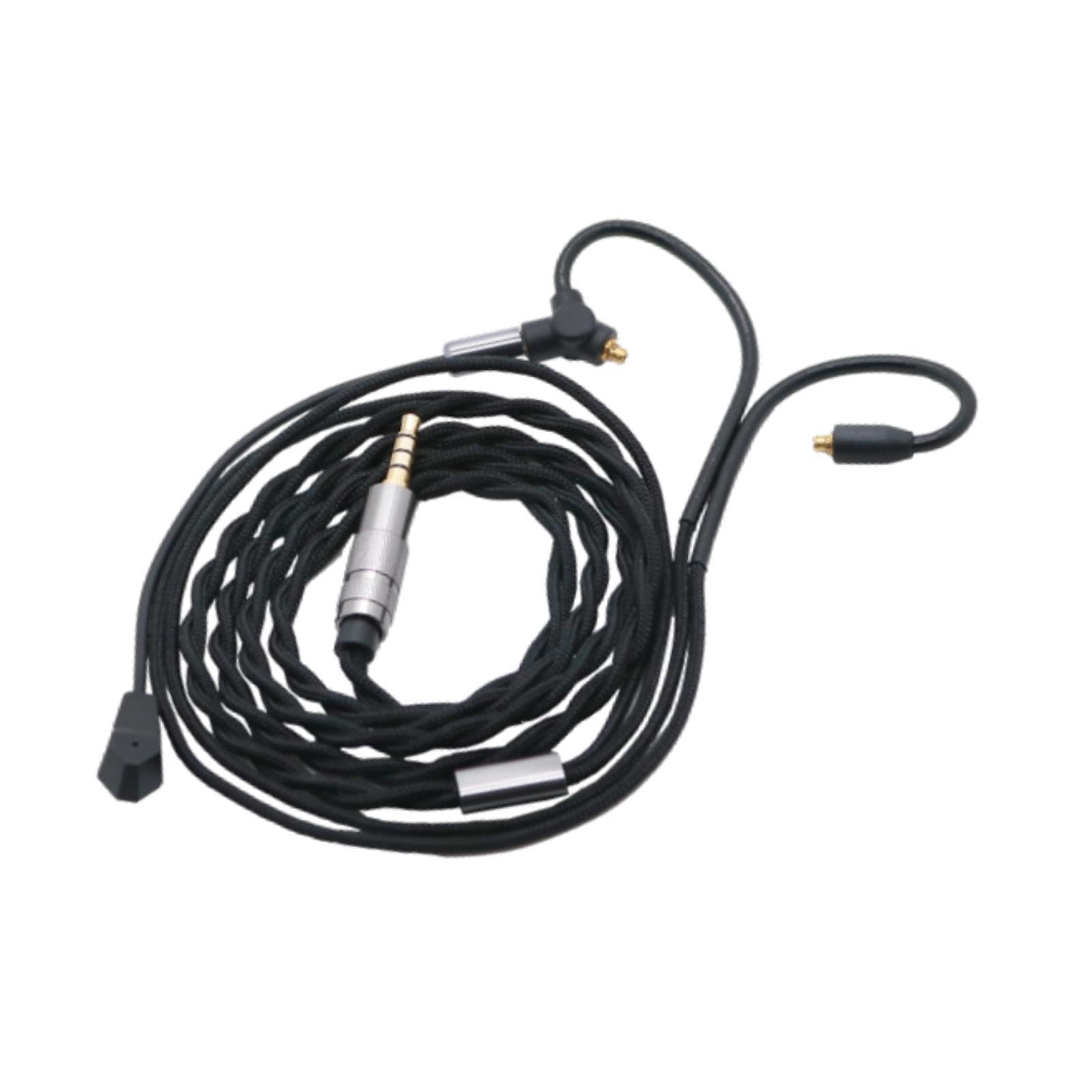 anycommand|mmcx earphone cable black high 1.2m cable length with mic| audio cables & interconnects| tv, video & audio accessories | tv, video home |consumer electronics