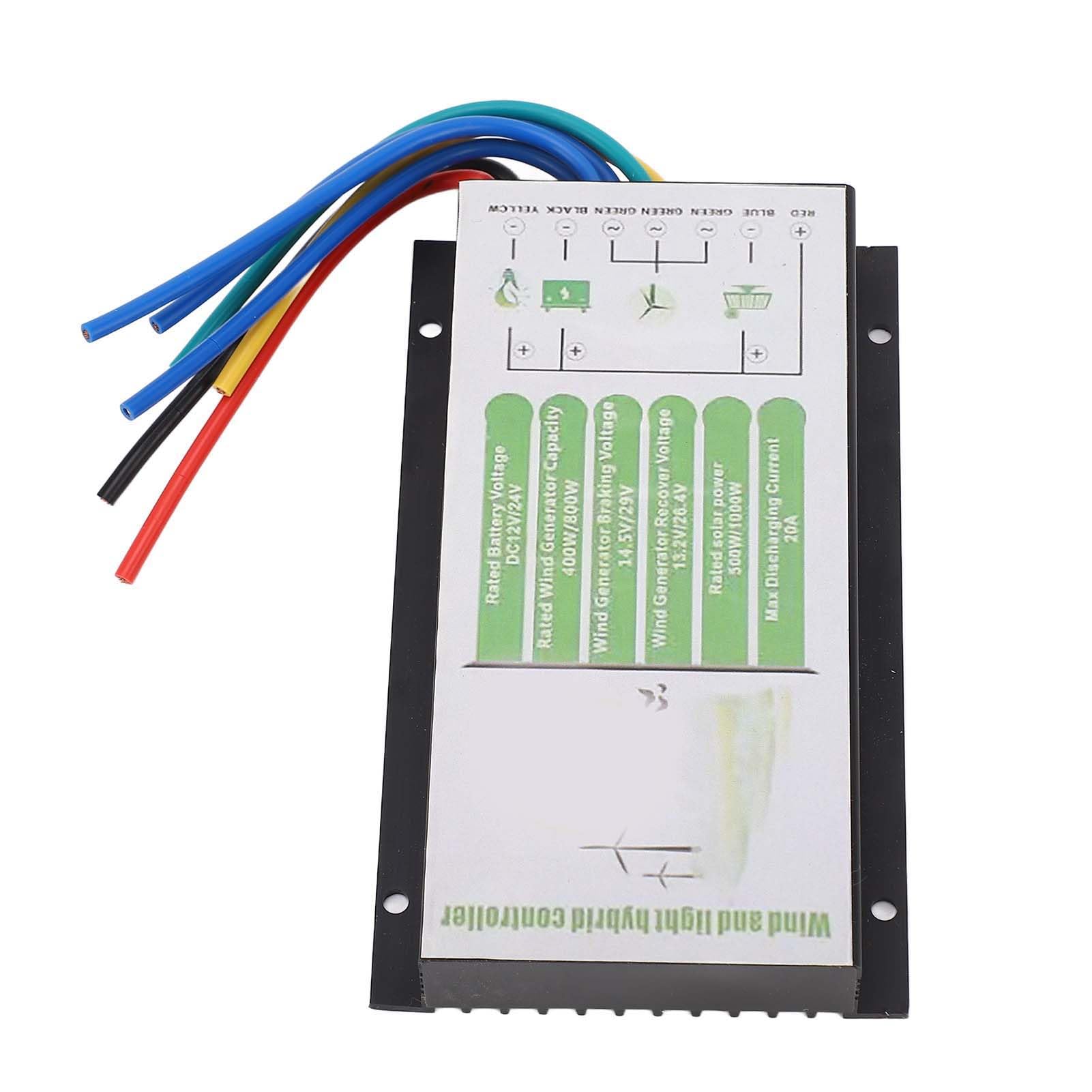 Contrôleur hybride éolien solaire PWM 12V 24V 1000W pour batterie de site isolé