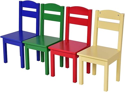 Miniatura 8 de Costzon Juego de mesa y sillas para niños mesa y sillas de actividades de madera de 5 piezas para niños manualidades tareas hora de aperitivos