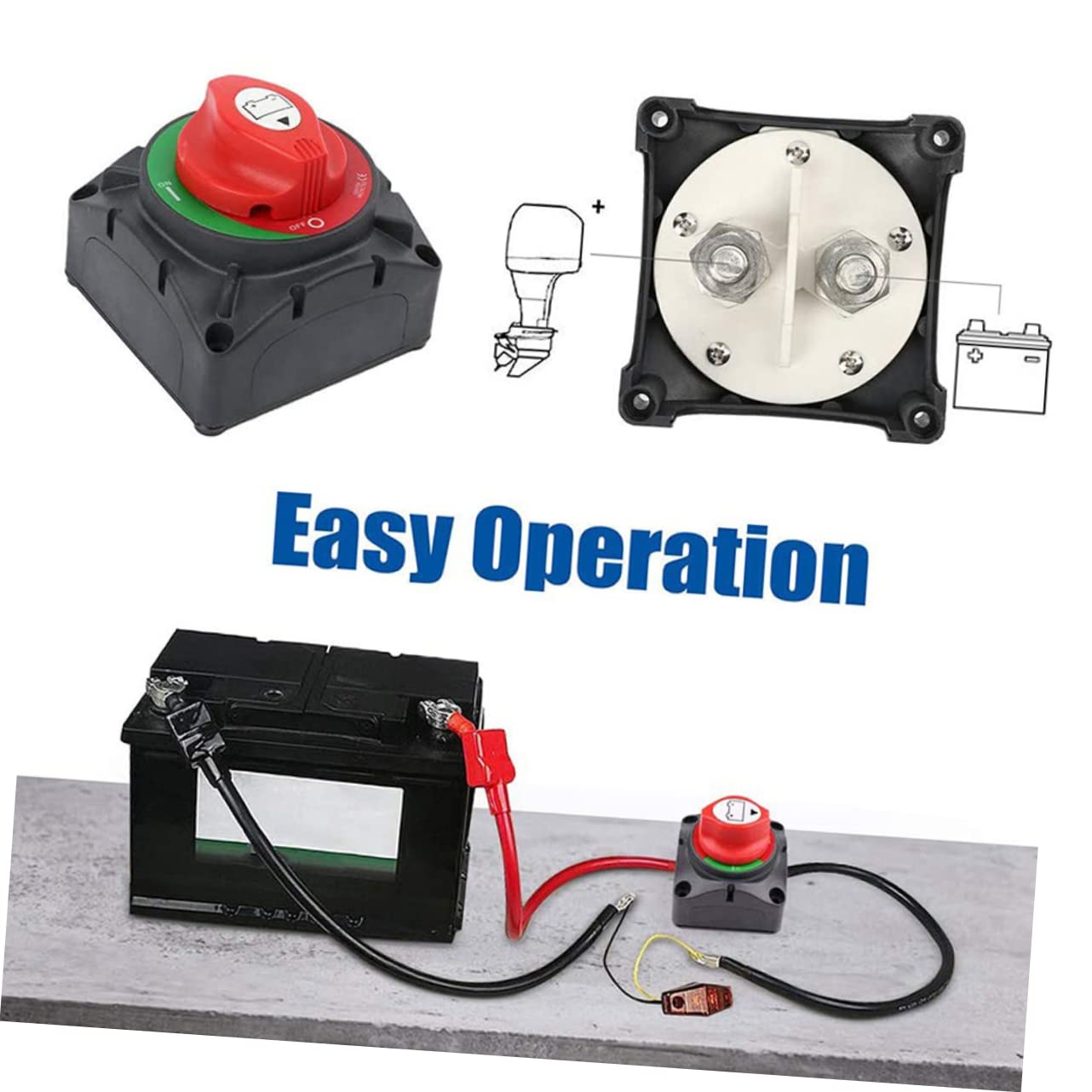Mobestech Disconnect Switch for Rv 600a Power Cut off Master Isolator Universal Design for Boat Truck Camper