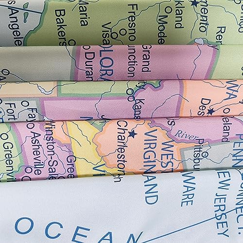 Tomoz United State Map Tapestry, Us Maps Tapestry For Kids Student, Geography Educational Tapestry Wall Hanging For Classroom Bedroom Living Room Dorm Decor 60 X 51Inch thumb #5