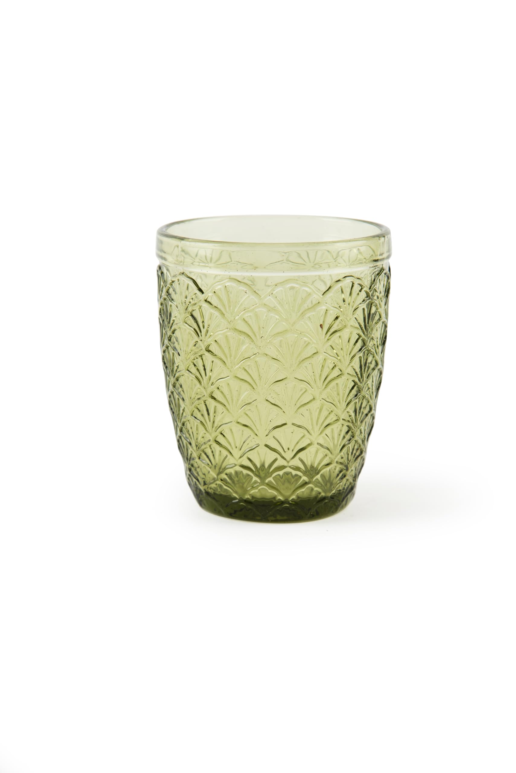 Excelsa Ginkgo Set mit 6 Wassergläsern, farbiges Glas, Fassungsvermögen 300 ml.