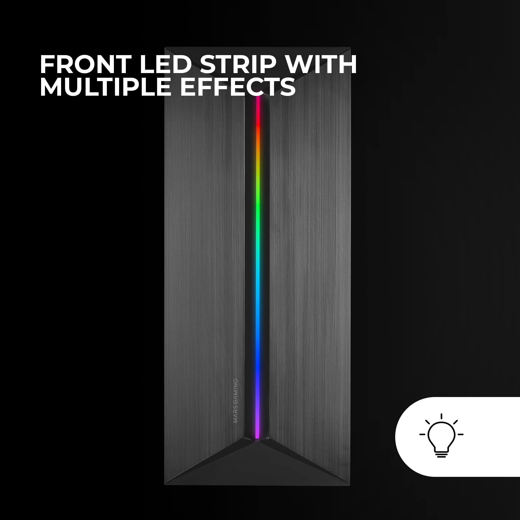Image secondaire de Boîtier Gaming Mars MC-Blaze ATX avec Éclairage RGB et Ventilateur