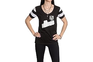 Calhoun Kings Womens Apparel Retro Varsity Short Sleeve Cotton V-Neck T-Shirt