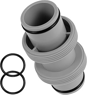 Pool Fittings, Hose Plunger Valve, Reusable Plastic Leak-Proof Hose Plunger Valve, Replacement Pool Part Accessories for Intex Above Ground Pool (1.5 in to 1.5 in Straight Hose Adapter)
