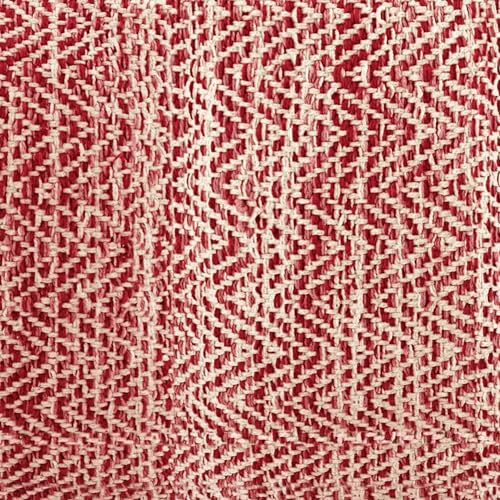 SIMPLIHOME Nate Square Pouf - 20 inch Wide Upholstered Handwoven Cotton Ottoman in Patterned Maroon Melange, Boho Footstool or Extra Seating for Living Room with Artisanal Texture, Assembled by SIMPLIHOME - Image 7