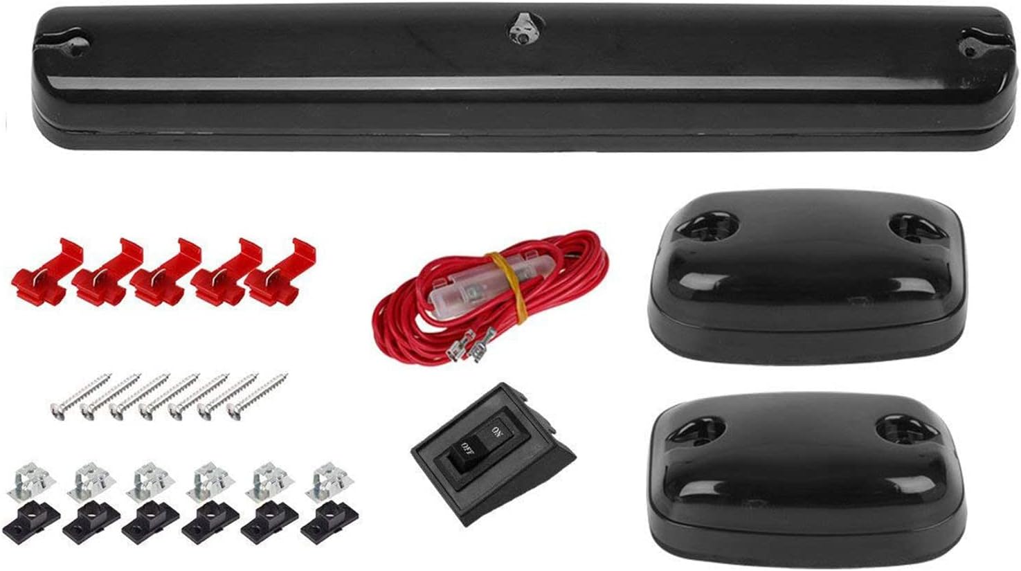 NPAUTO LED Cab Marker Lights 3pcs Smoked Lens Amber 12 LED Roof Top Clearance Lights Running Light w/Wiring Pack for 2007-2014 Chevy Silverado GMC Sierra 1500 2500 3500 2500HD 3500HD