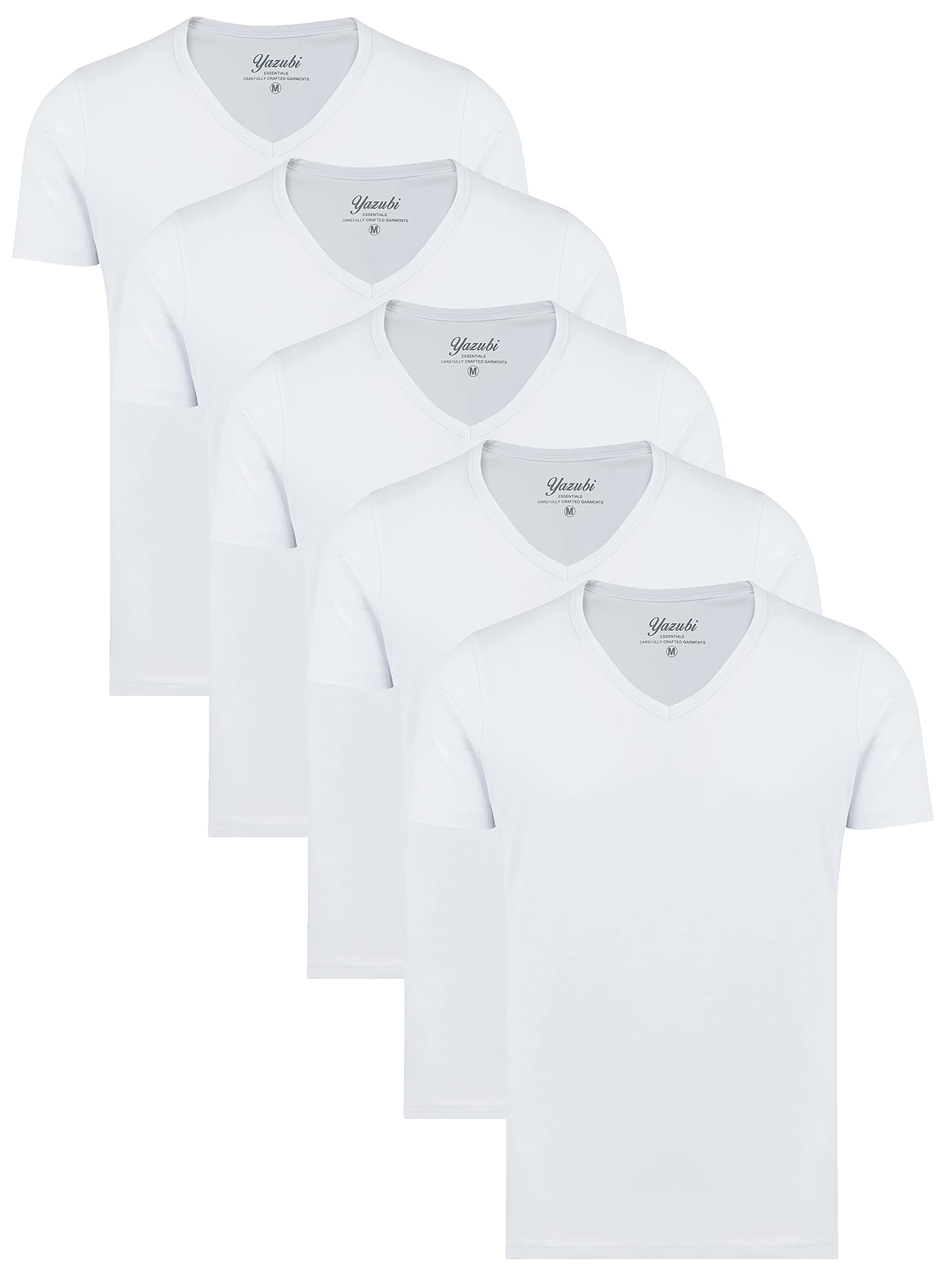 Yazubi Mythic - Herren T-Shirt mit V-Ausschnitt im 5er Pack