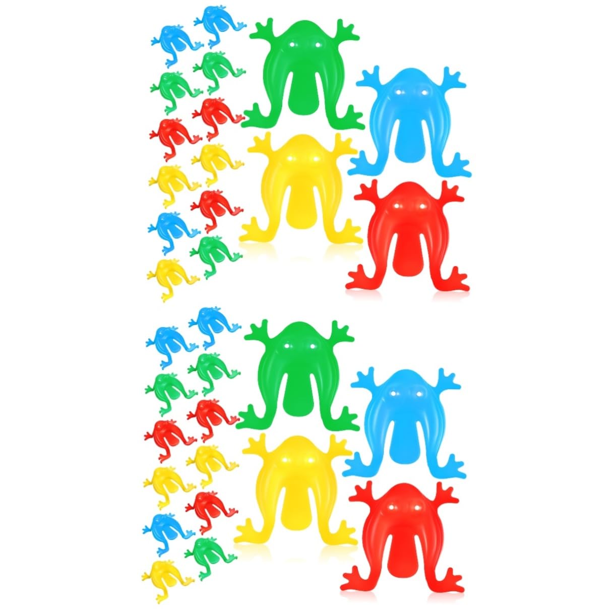 Toddmomy Springende Frösche Aus Kunststoff – 24 Stück, Bunt, Ca. 15,2x12,7 Cm | Spaß-Spielzeug Für Kinder & Partys