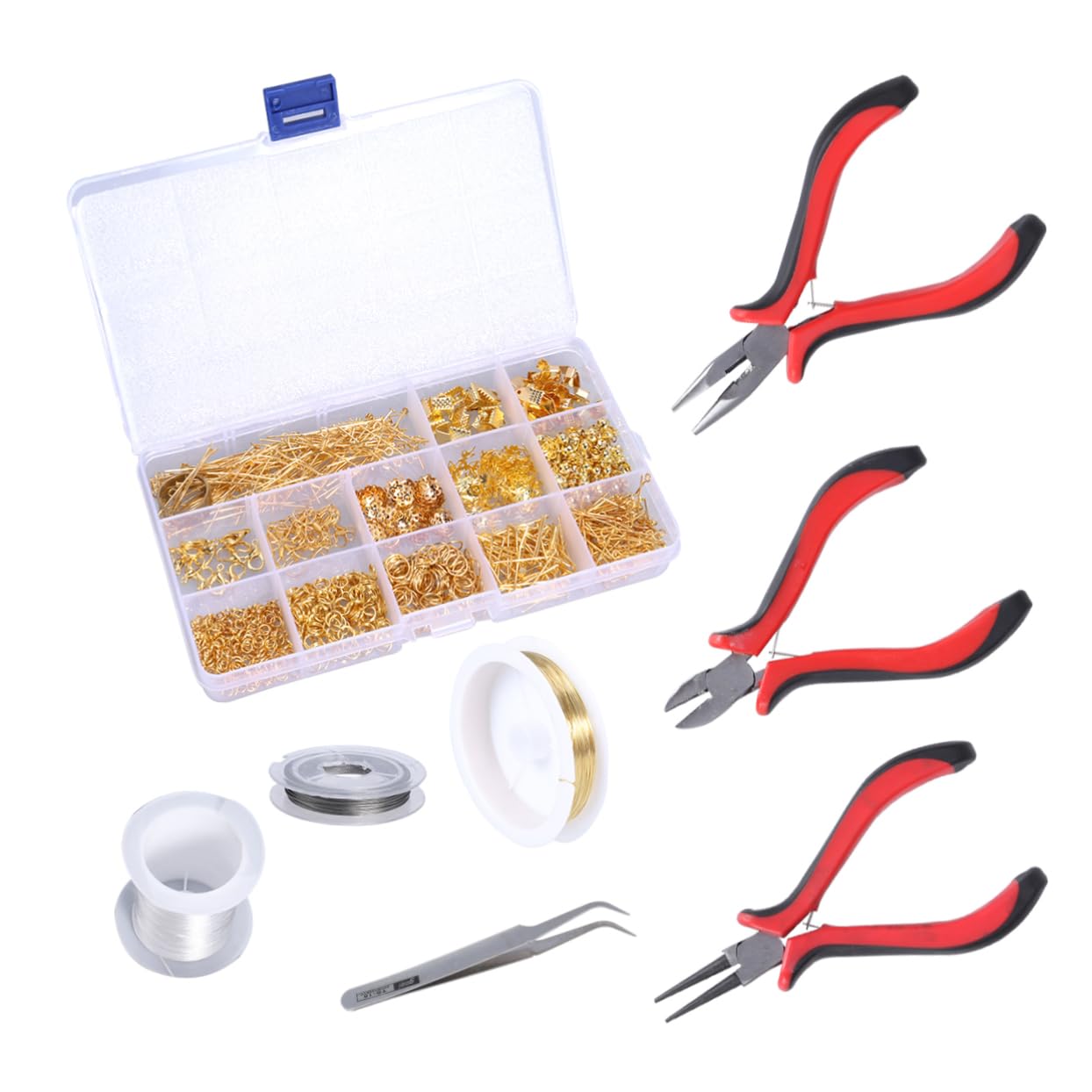 HOMSFOU Kit per Creare Gioielli in Metallo Pinze e Accessori