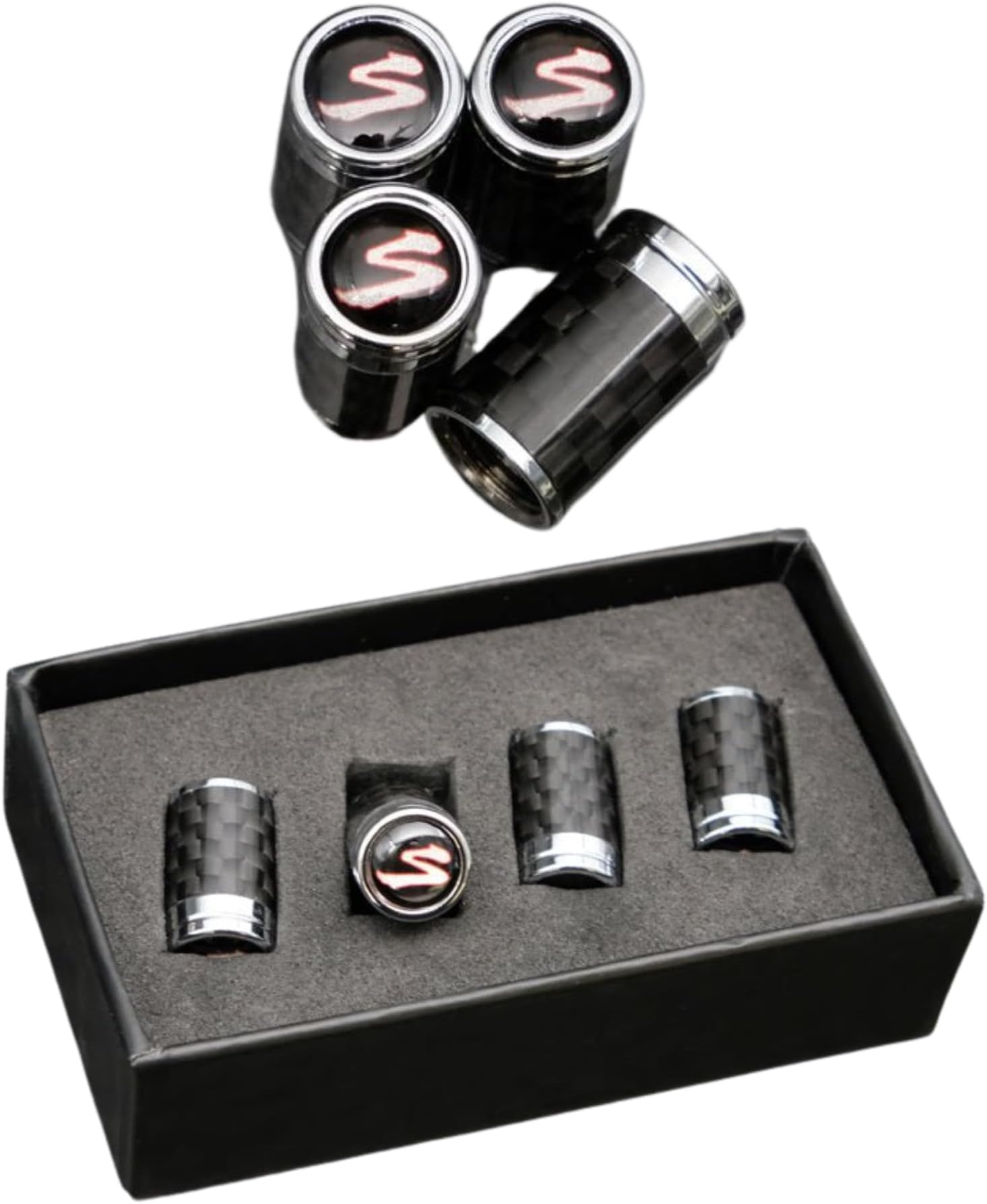 Carbon Fibre Tire Valve stem caps for Toyota Supra GR A91, A90 (Mk5), JZA80 (Mk4), A70 (Mk3), Wheel tyre, Accessories, Gift Box