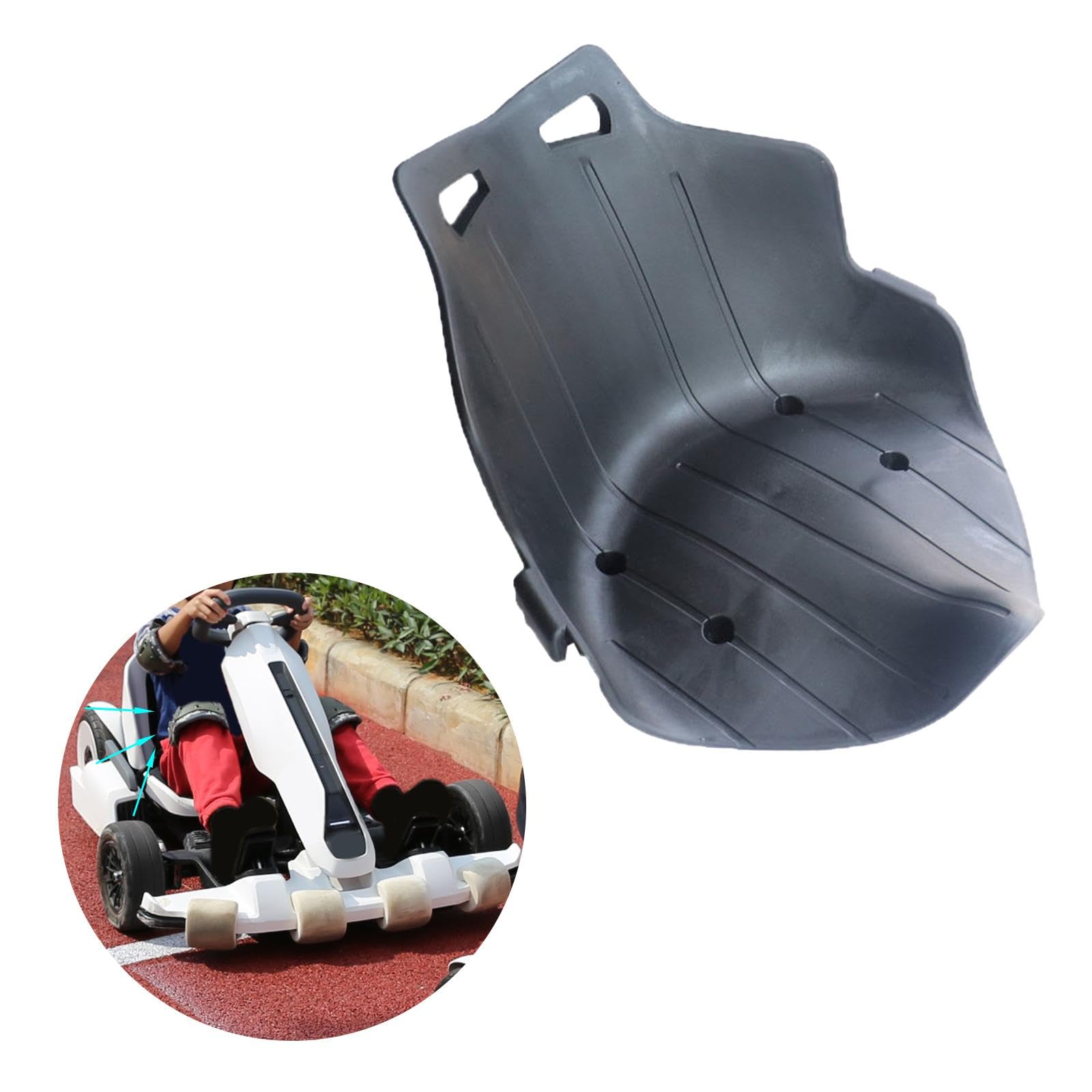 Sharplace Kindersitzzubehör, langlebig für Sitzsattel DIY Go Kart Sitzsattel Trikes Sitzsattel, Schwarz