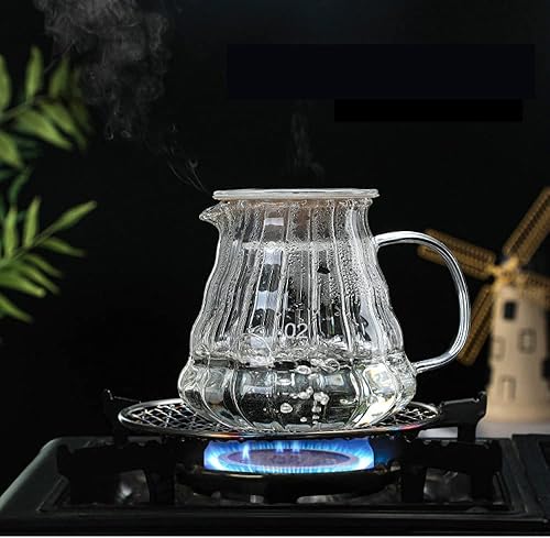 Miniatura 9 de YRHH Café, jarra de café de goteo, cafetera, tetera, cerveza, percolador barista, resistente al calor, filtro doméstico, taza de 10.1 fl oz