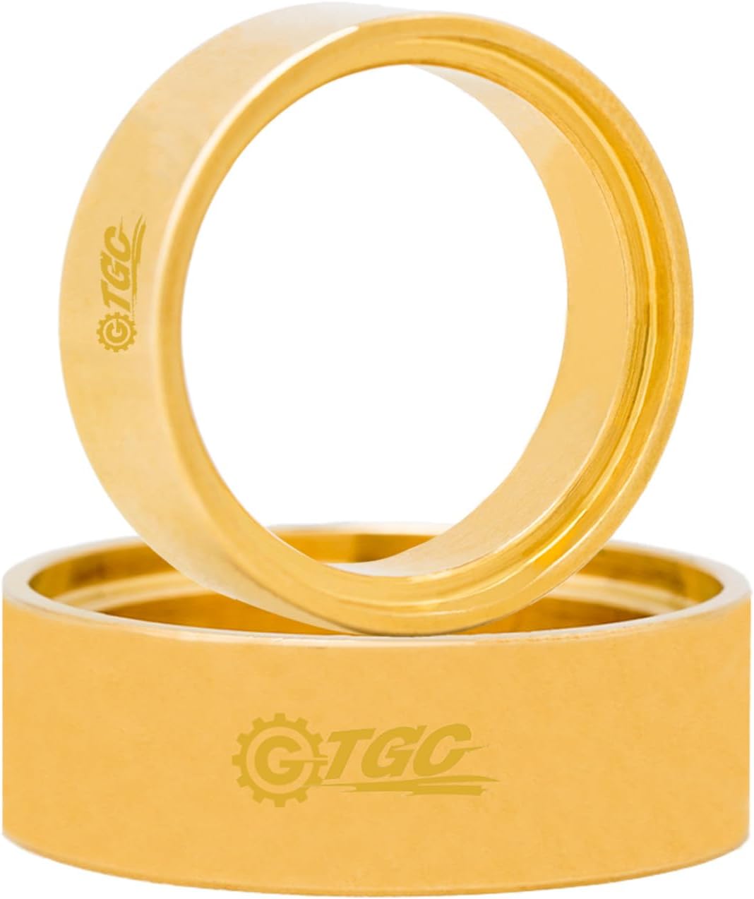 1.0 Inch Brass Internal Beadlock Ring 68g Heavy Wheel Weighted Clamp Ring Fits RC Wheel Rims Suit for SCX24 1/18 1/24 RC Crawler Upgrade Parts (4PCS)