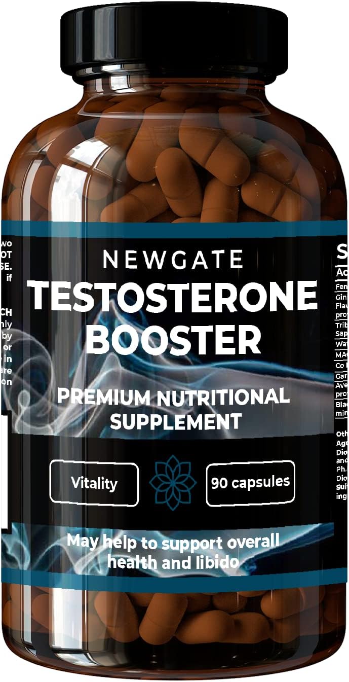 Testosterone Booster 90 Capsules for Men with Garlic Extract 1000mg