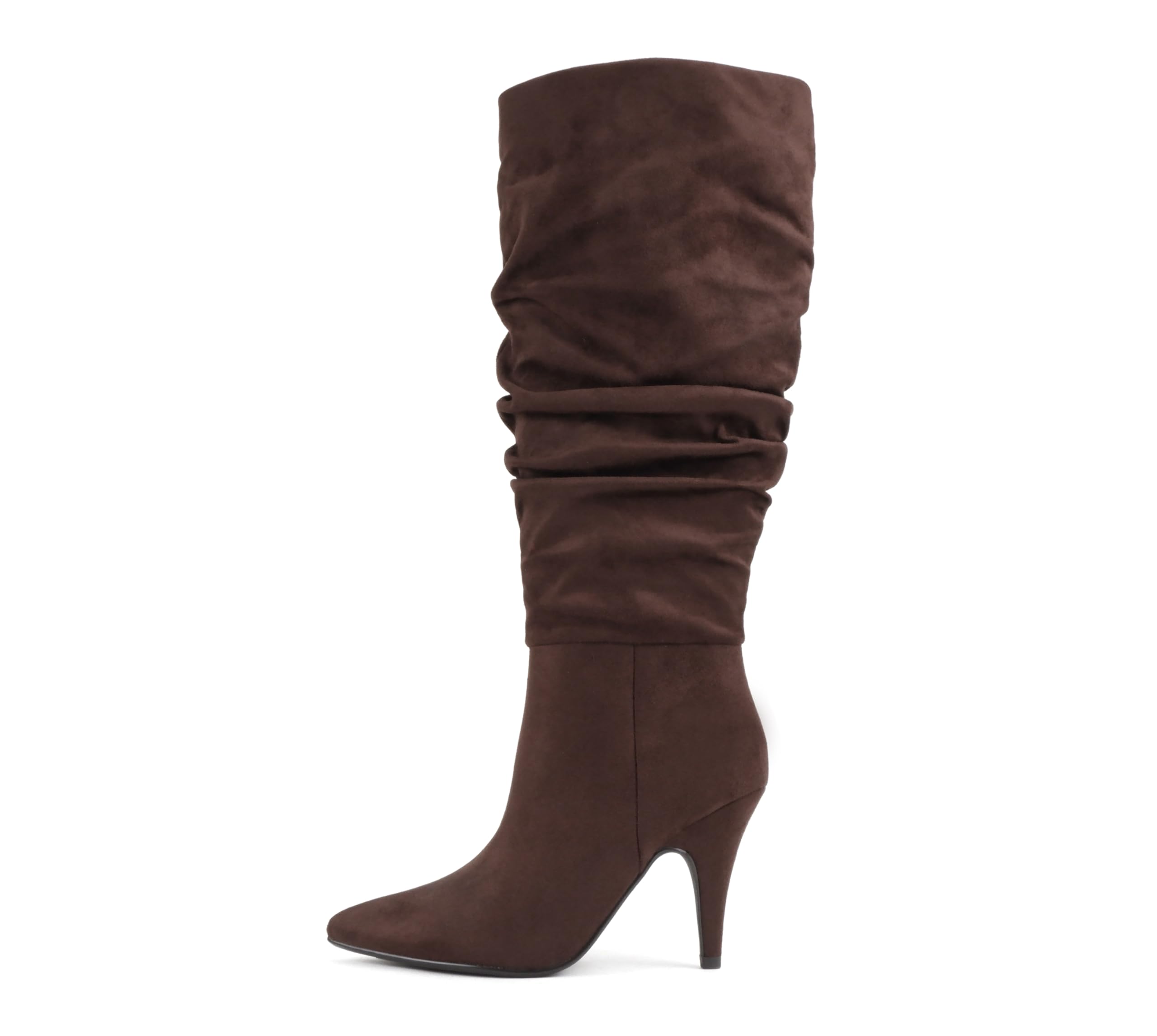 Soda Montana Women Pointed Toe High Heel Slouchy Knee High Boots