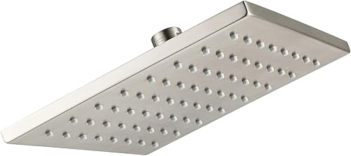 American Standard 1660788.295 - Cabezal de ducha cuadrado de 8 pulgadas, níquel cepillado