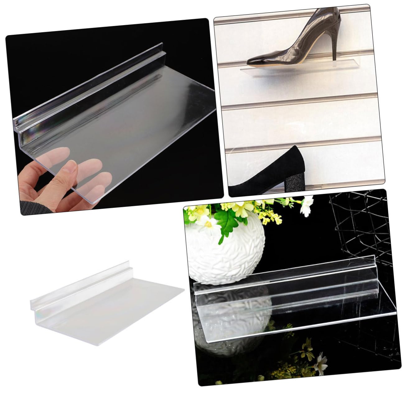 20stücke Transparente Schuhregale Wandmontierte Slatwall Ablagen Für Sneakers Installieren Verwenden Für Geschäfte Und Zuhause Robustes Bruchsicheres Design