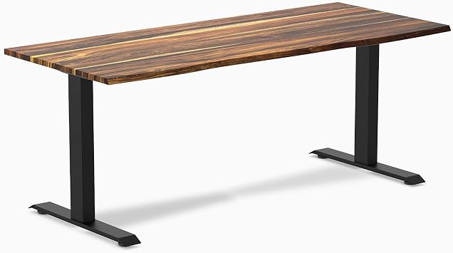 Desky Zero Hardwood Office Desk 48 x 30 in Solid Wood Fixed Height Table with White Ash Finish Durable Steel White Frame & Cable Management Home Office Furniture
